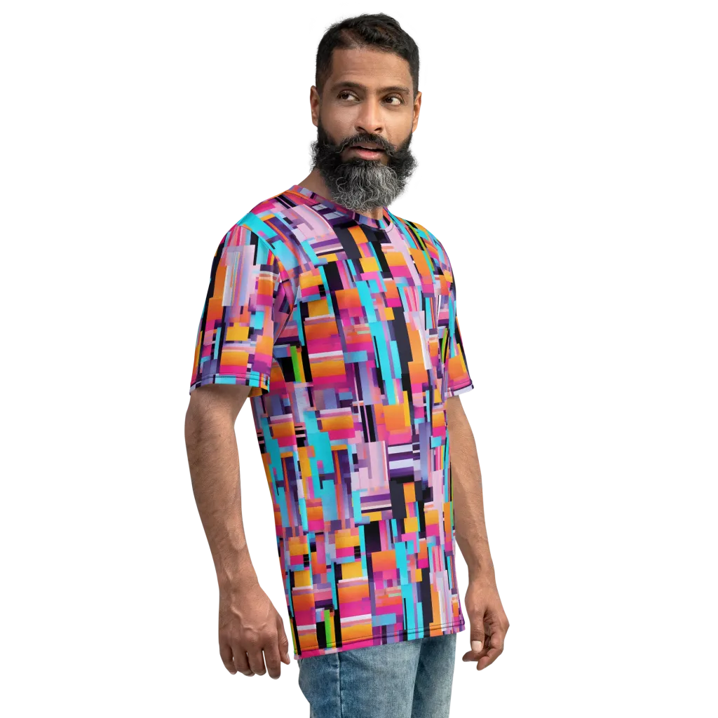 Chromatic Circuit on Men's Crew Neck T-Shirt — Right