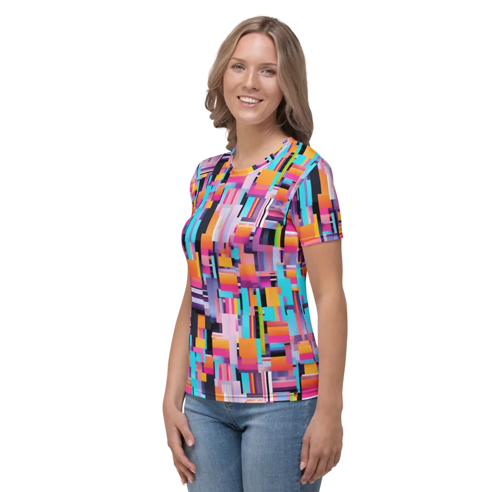 Chromatic Circuit on Women's Crew Neck T-Shirt — Left