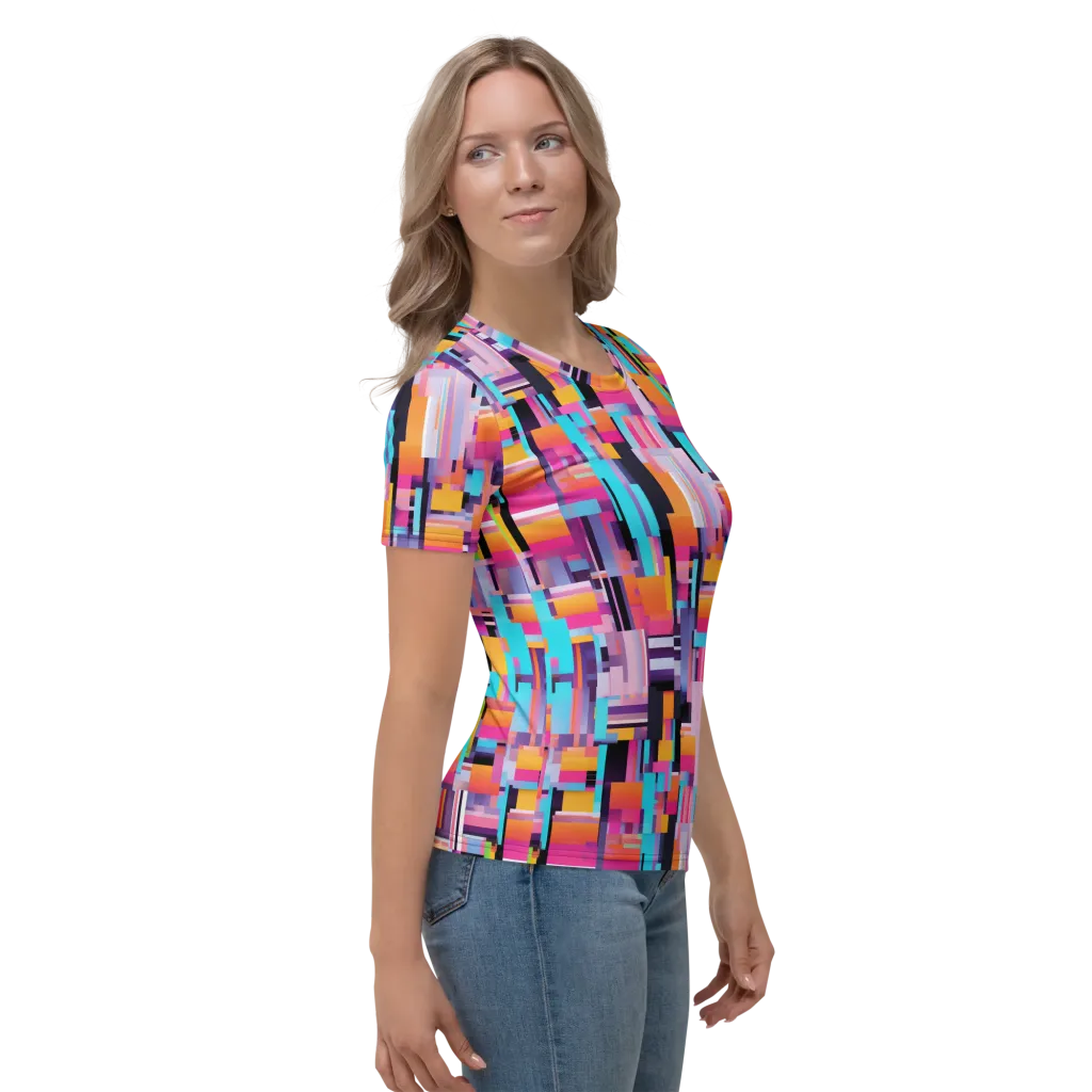 Chromatic Circuit on Women's Crew Neck T-Shirt — Right