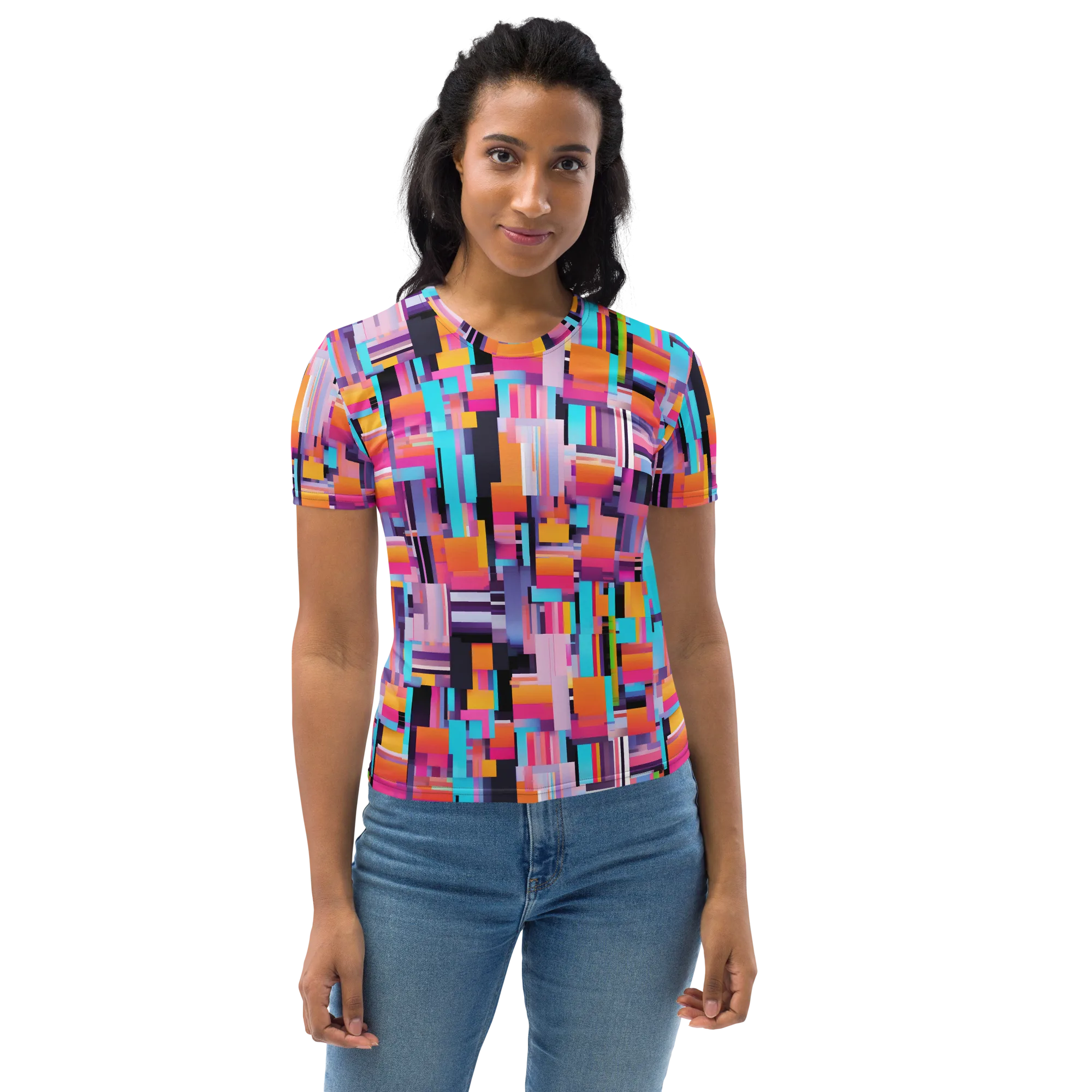 Chromatic Circuit on Women's Crew Neck T-Shirt — Front