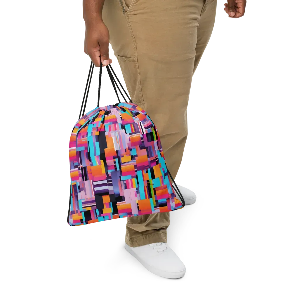 Chromatic Circuit on Drawstring Bag — Front