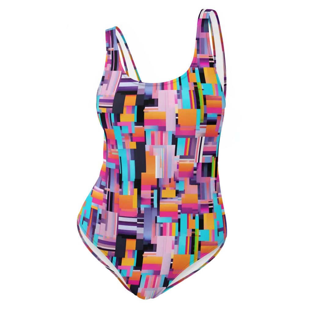 Chromatic Circuit on One-Piece Swimsuit — Front