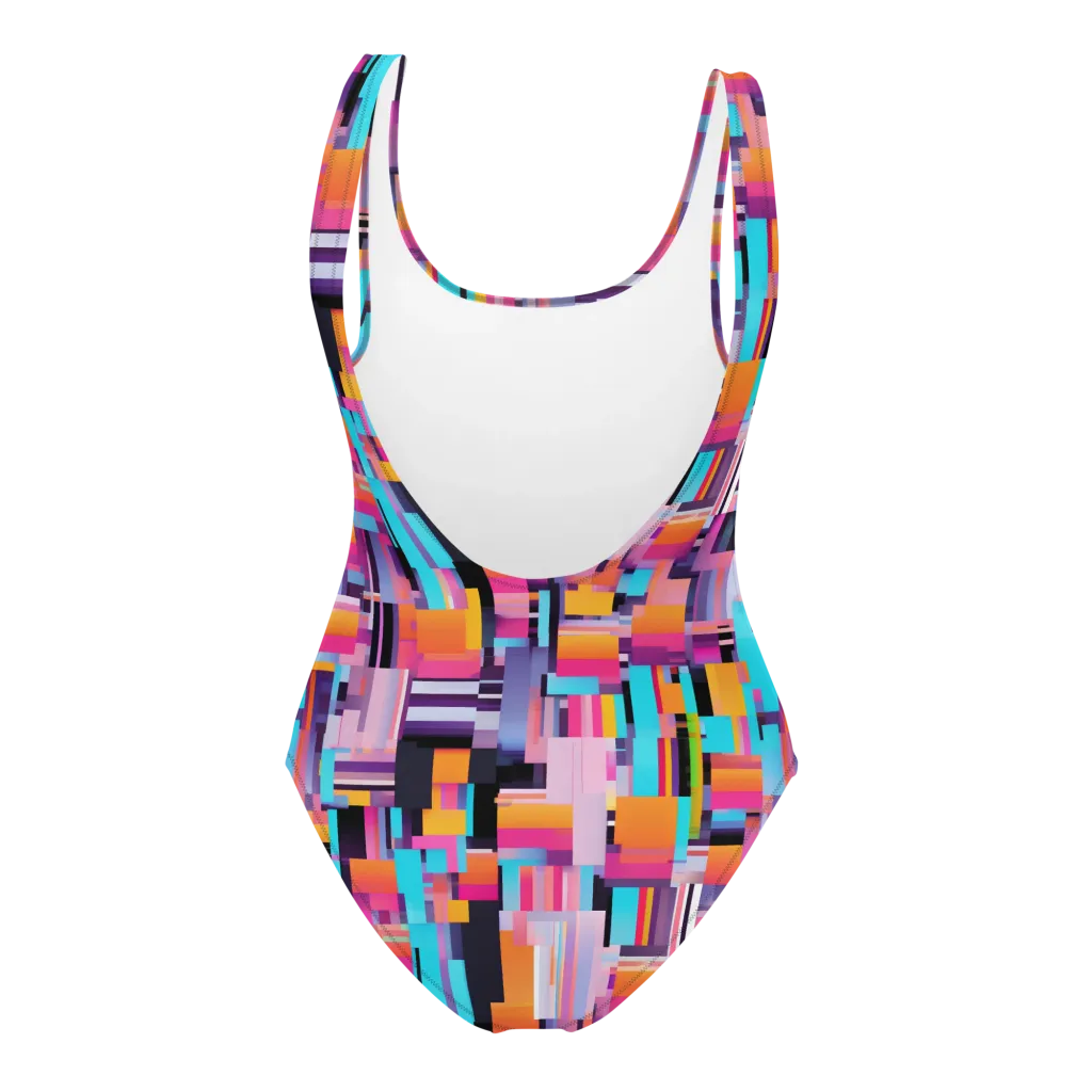 Chromatic Circuit on One-Piece Swimsuit — Back