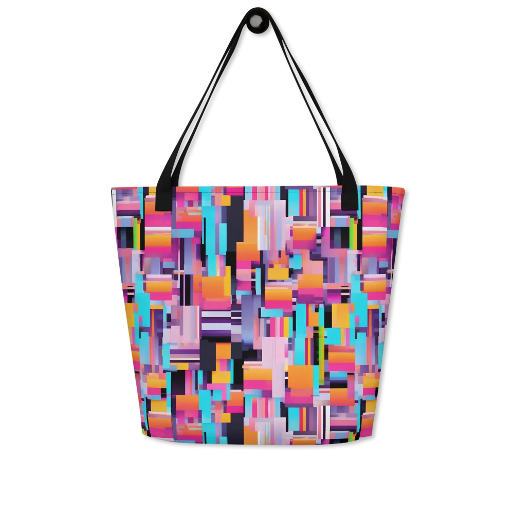 Chromatic Circuit on Large Tote Bag W/ Pocket — Front