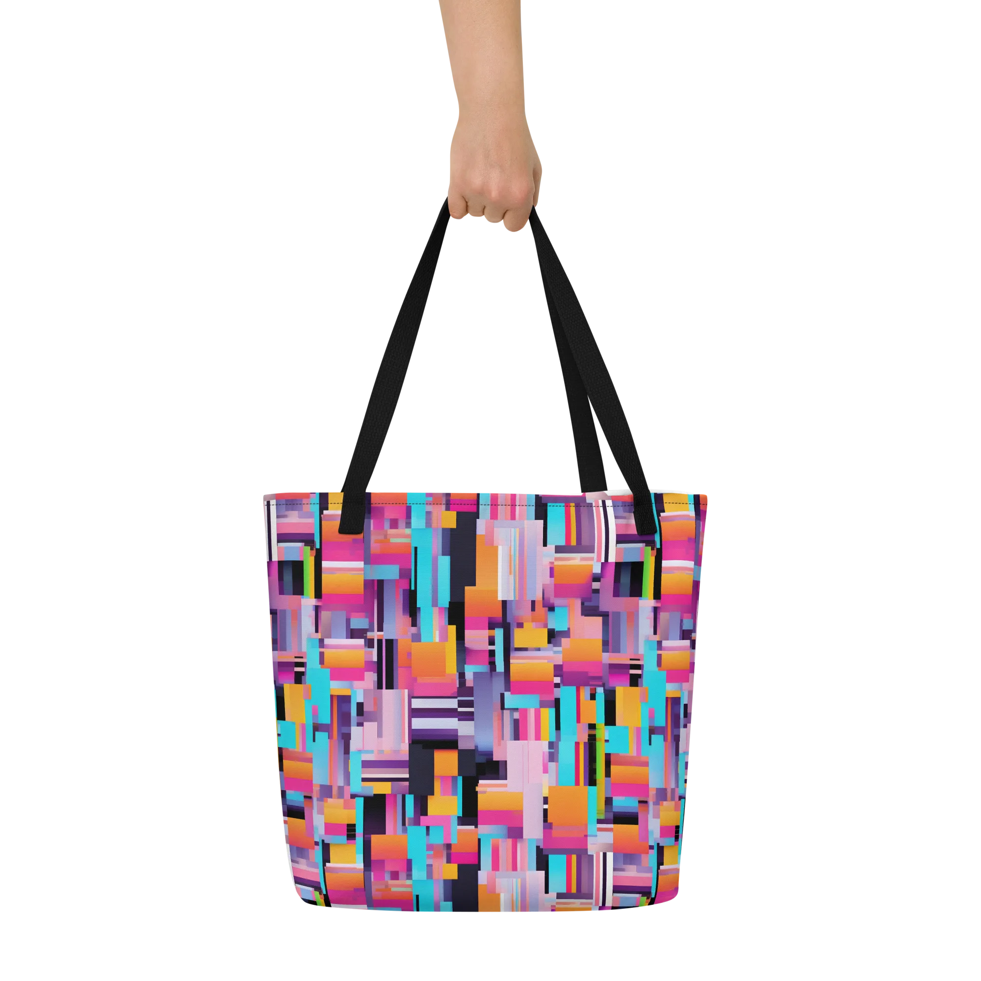 Chromatic Circuit on Large Tote Bag W/ Pocket — Front