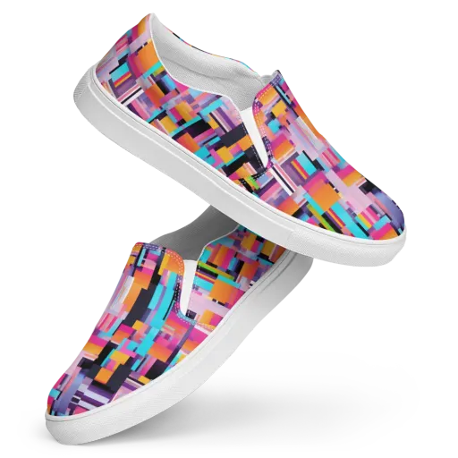 Chromatic Circuit on a Women's Slip-On Canvas Shoes