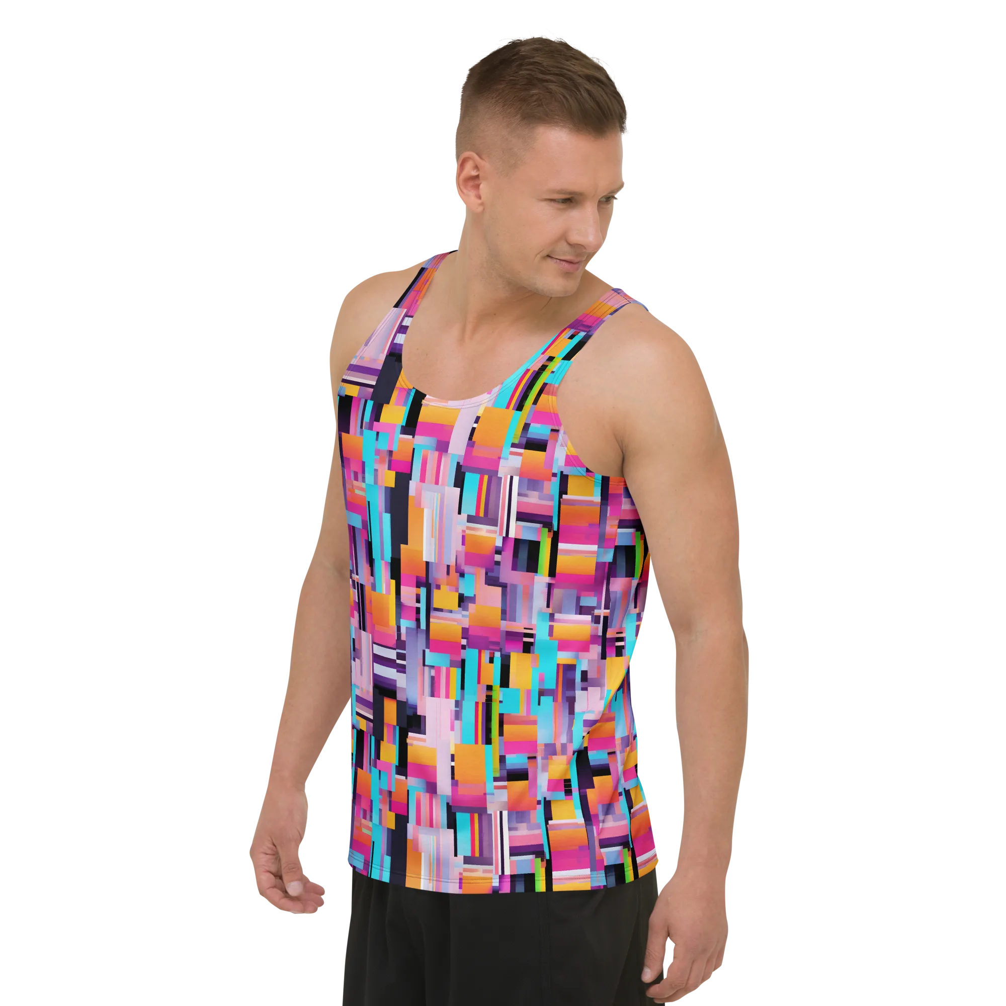 Chromatic Circuit on Men's Tank Top — Left Front