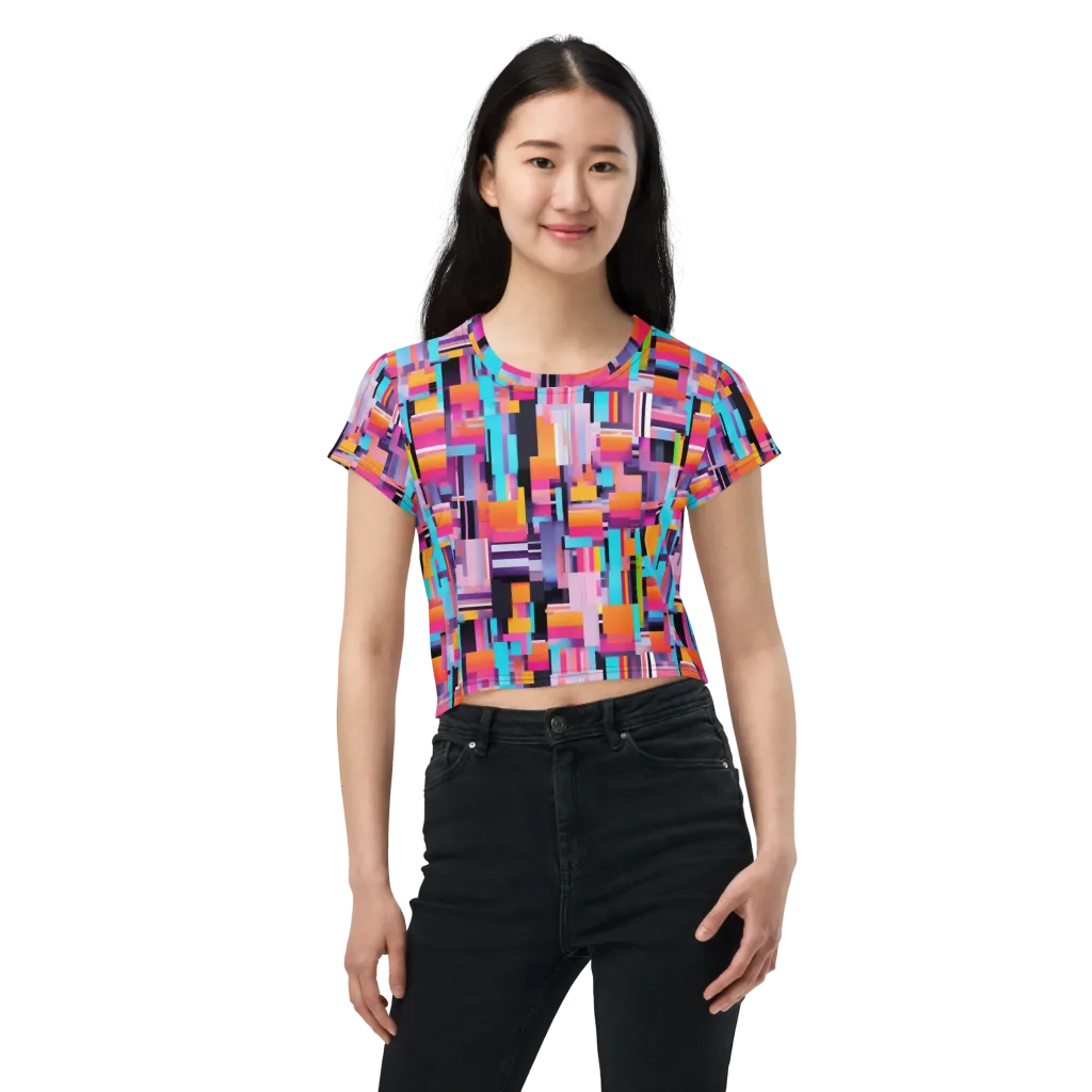 Chromatic Circuit on Crop Tee — Front