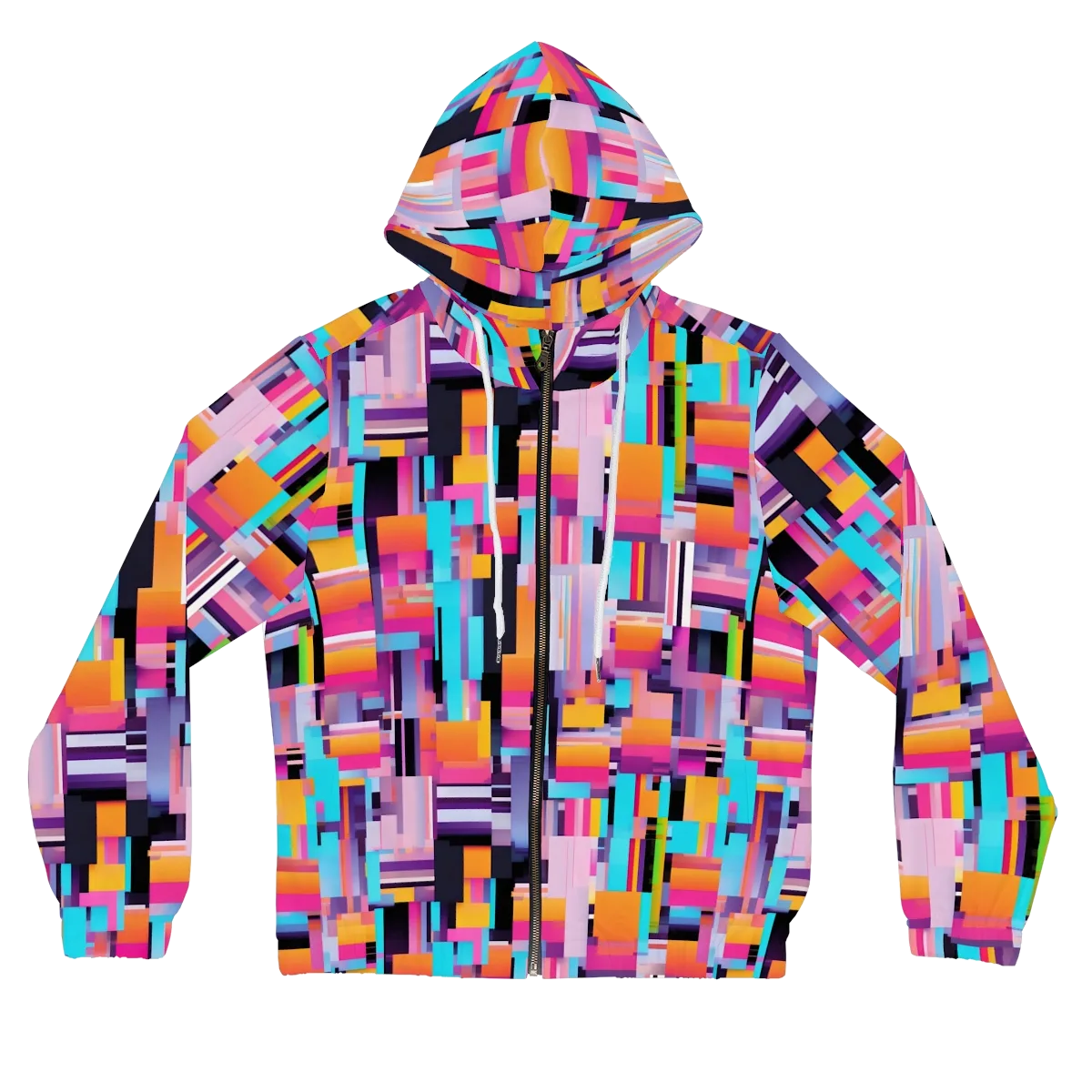 Chromatic Circuit on Women's Full-Zip Hoodie — Front
