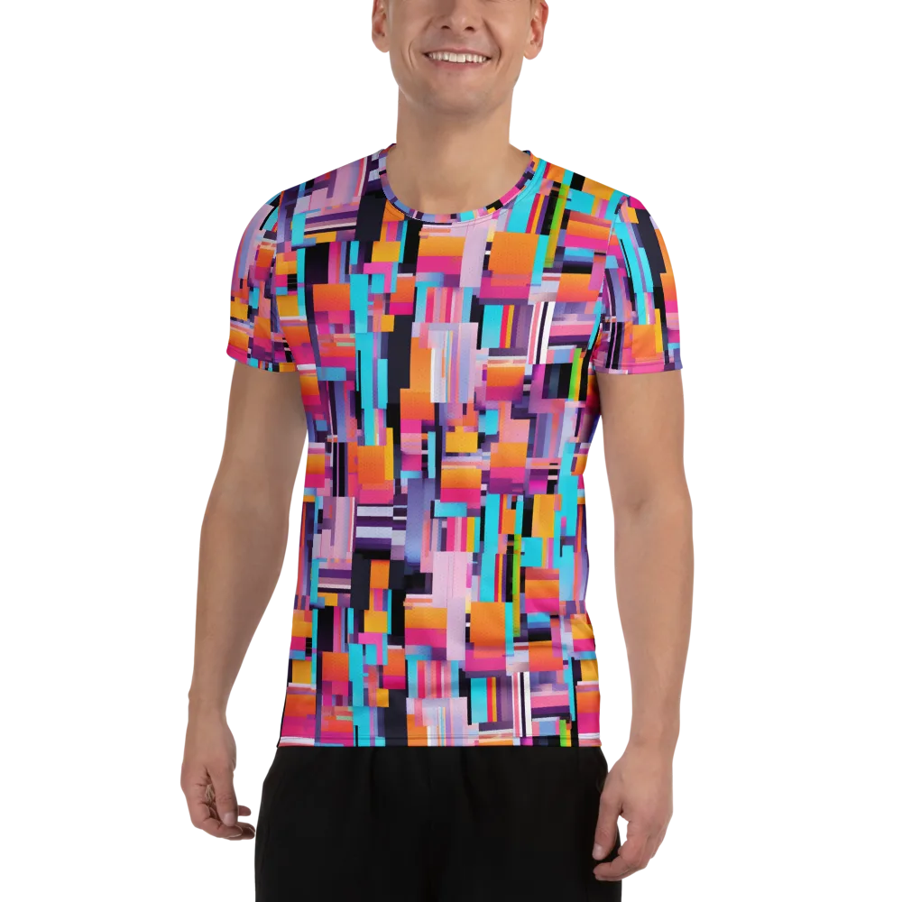 Chromatic Circuit on Men's Athletic T-Shirt — Front