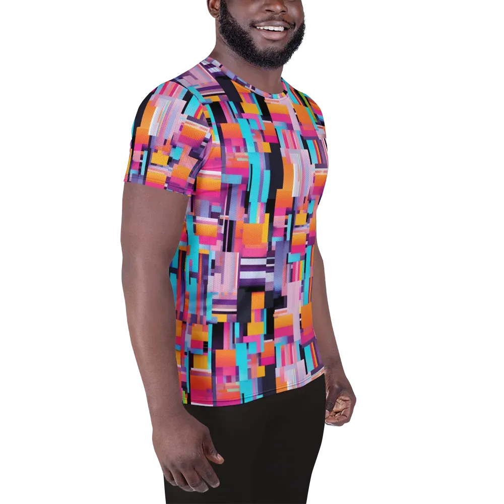 Chromatic Circuit on Men's Athletic T-Shirt — Right