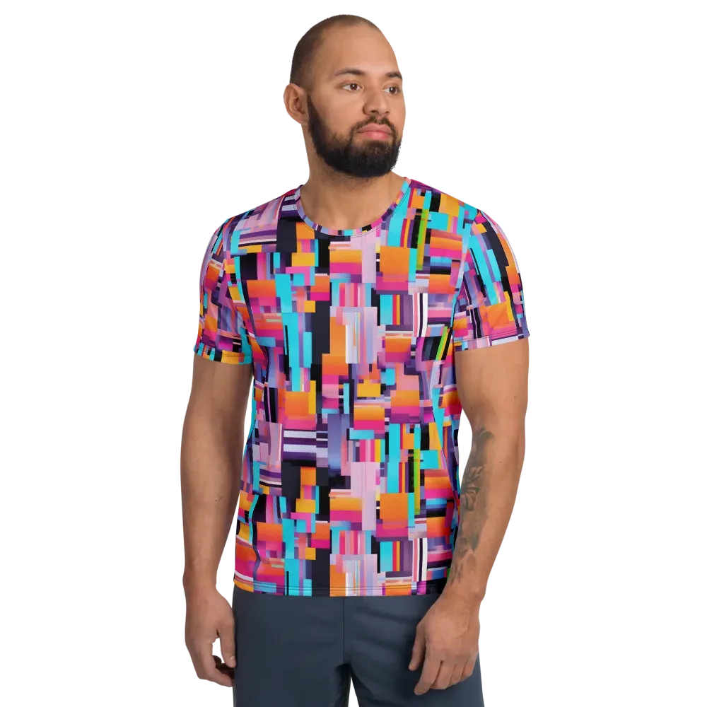 Chromatic Circuit on Men's Athletic T-Shirt — Front