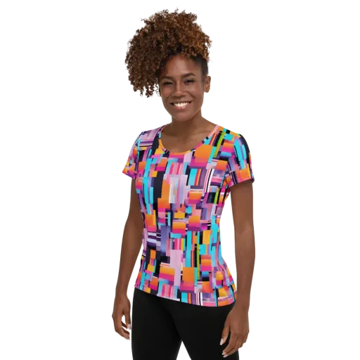 Chromatic Circuit on a Women's Athletic T-Shirt