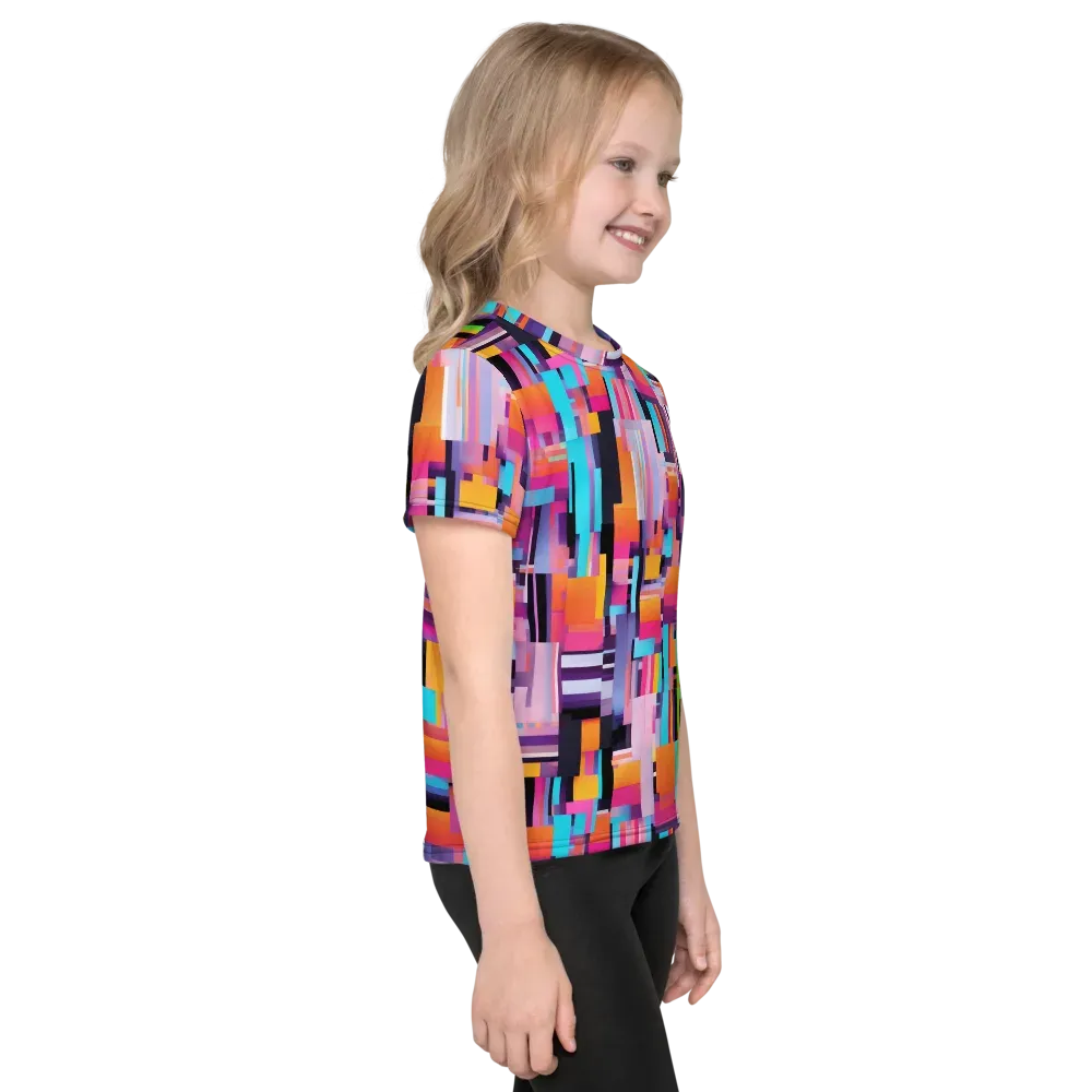 Chromatic Circuit on Kids Crew Neck T-Shirt — Right