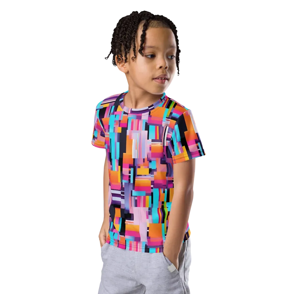 Chromatic Circuit on Kids Crew Neck T-Shirt — Left Front
