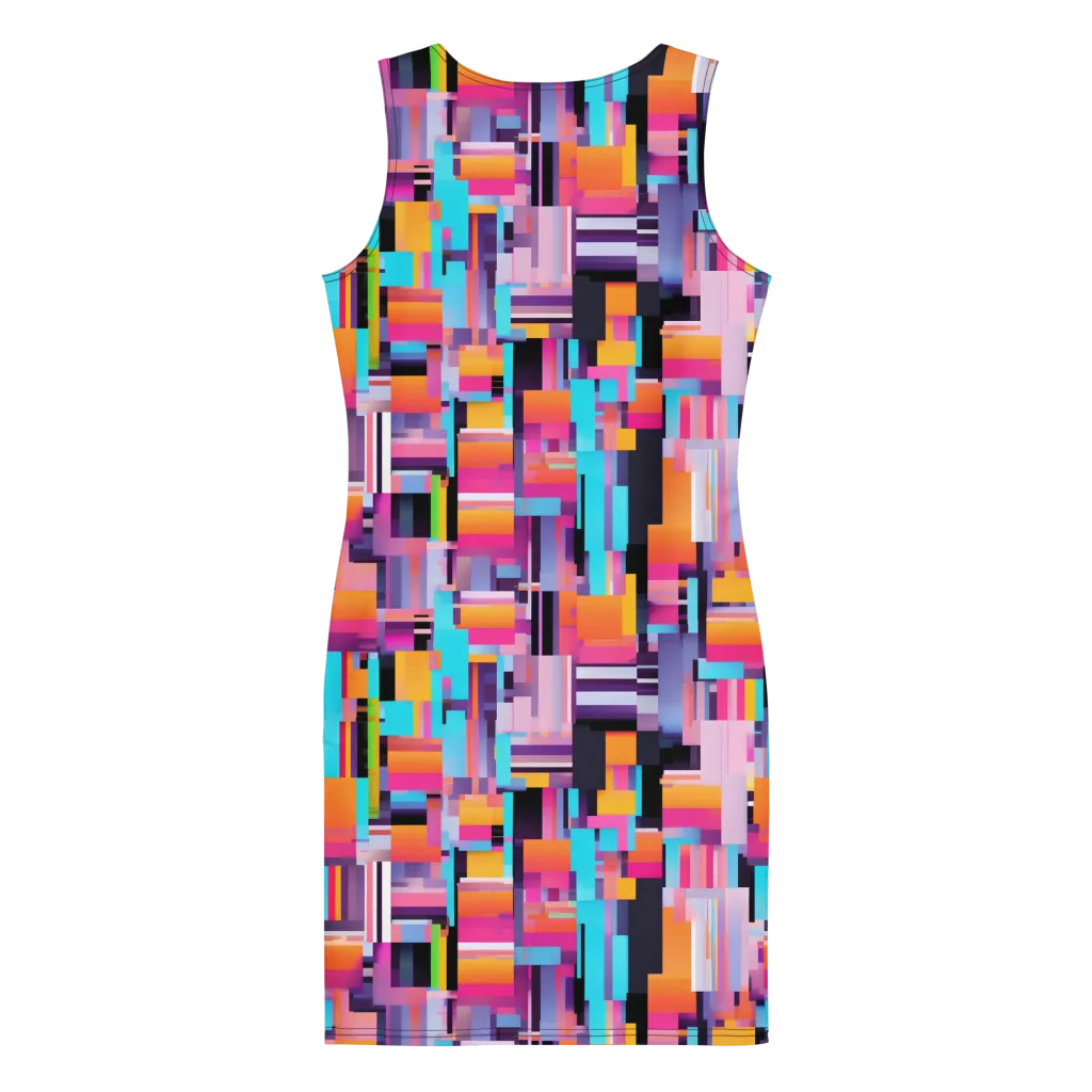 Chromatic Circuit on Bodycon Dress — Back