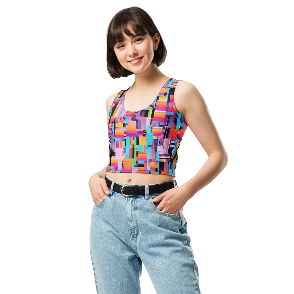 Chromatic Circuit on Crop Top — Front