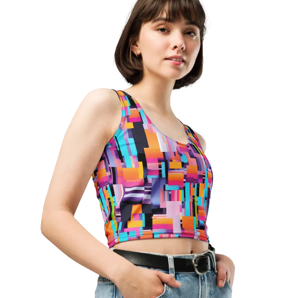 Chromatic Circuit on Crop Top — Right Front