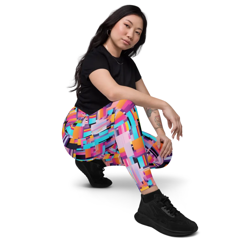 Chromatic Circuit on Leggings with Pockets — Right Front