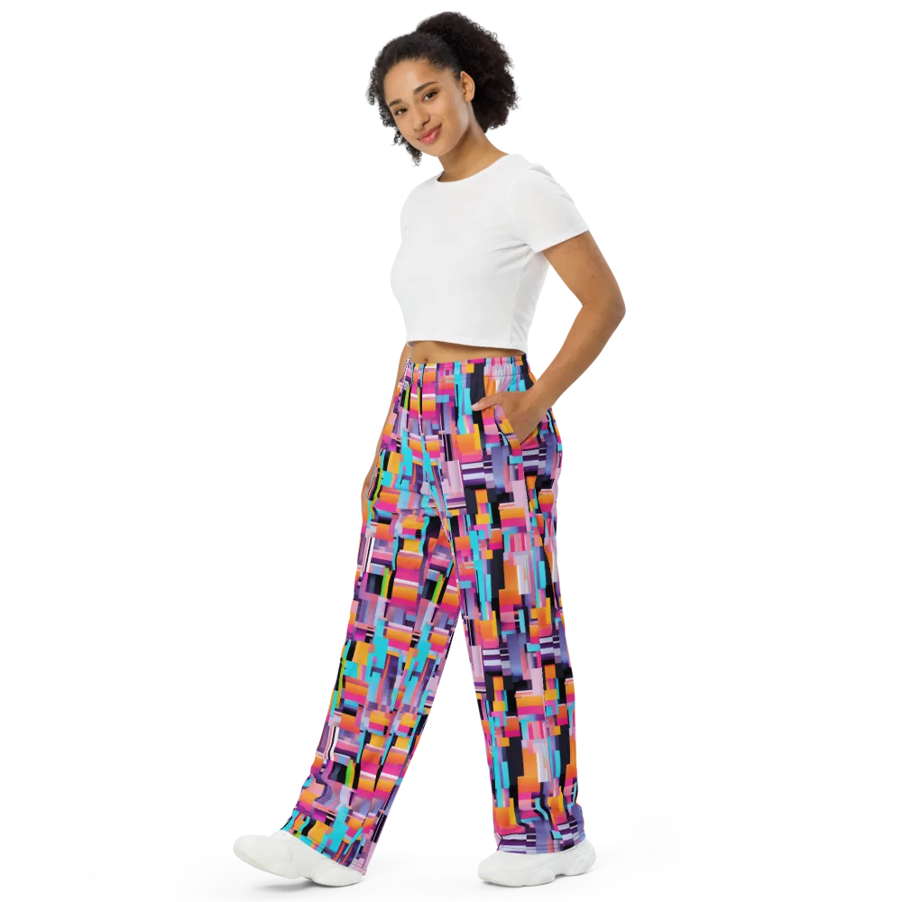 Chromatic Circuit on Wide-Leg Pants — Left Front