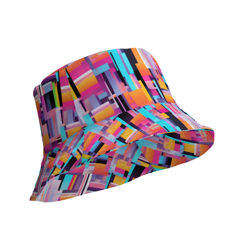 Chromatic Circuit on Reversible Bucket Hat — Product details Outside