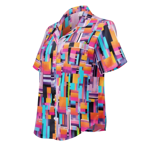 Chromatic Circuit on a Women's Short Sleeve Pajama Top