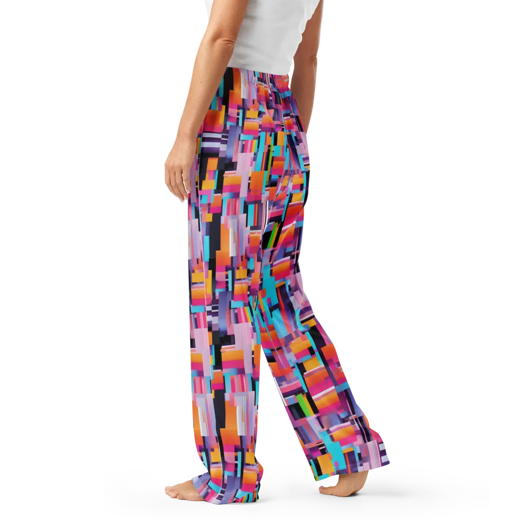 Chromatic Circuit on Women's Pajama Pants — Left