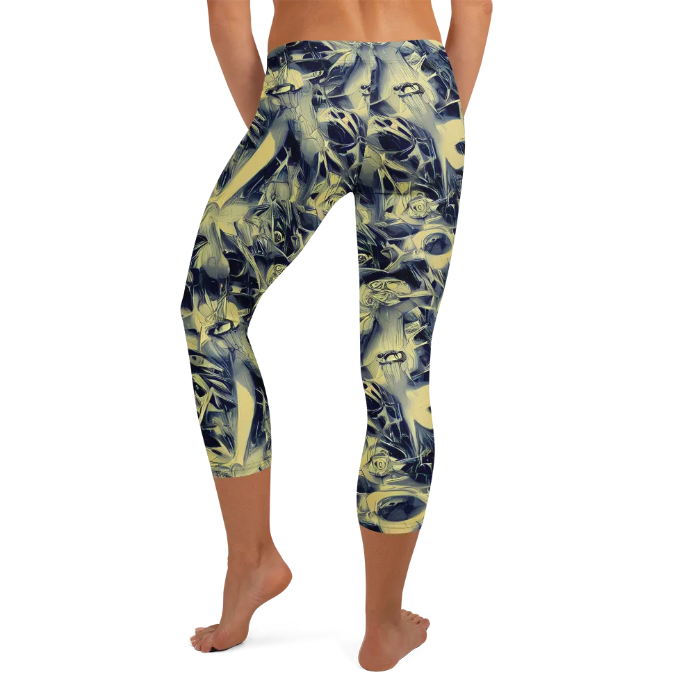 Lunar Distortion on Capri Leggings — Back