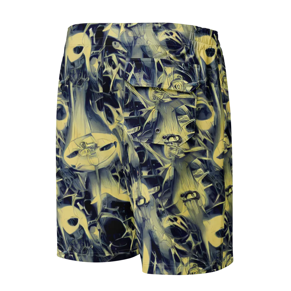 Lunar Distortion on Men's Board Shorts — Back