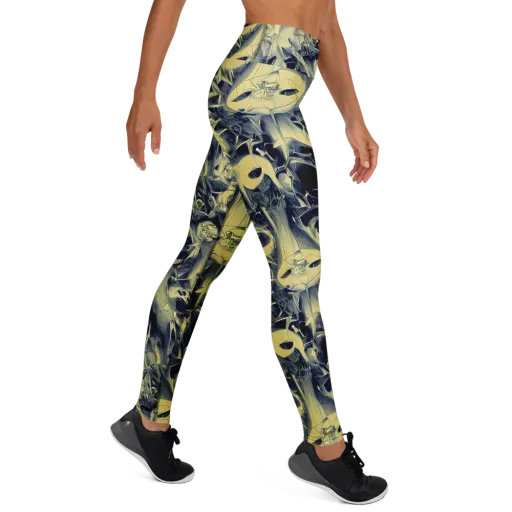 Lunar Distortion on a Yoga Leggings