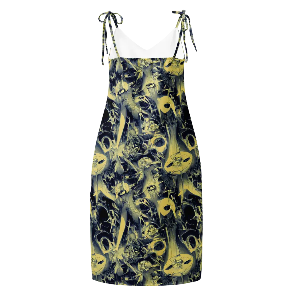 Lunar Distortion on Slip Dress — Back