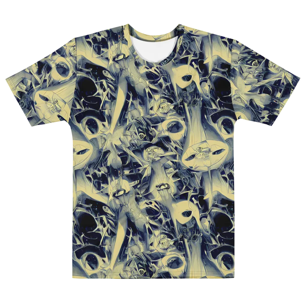 Lunar Distortion on Men's Cotton Crew Neck T-Shirt — Front