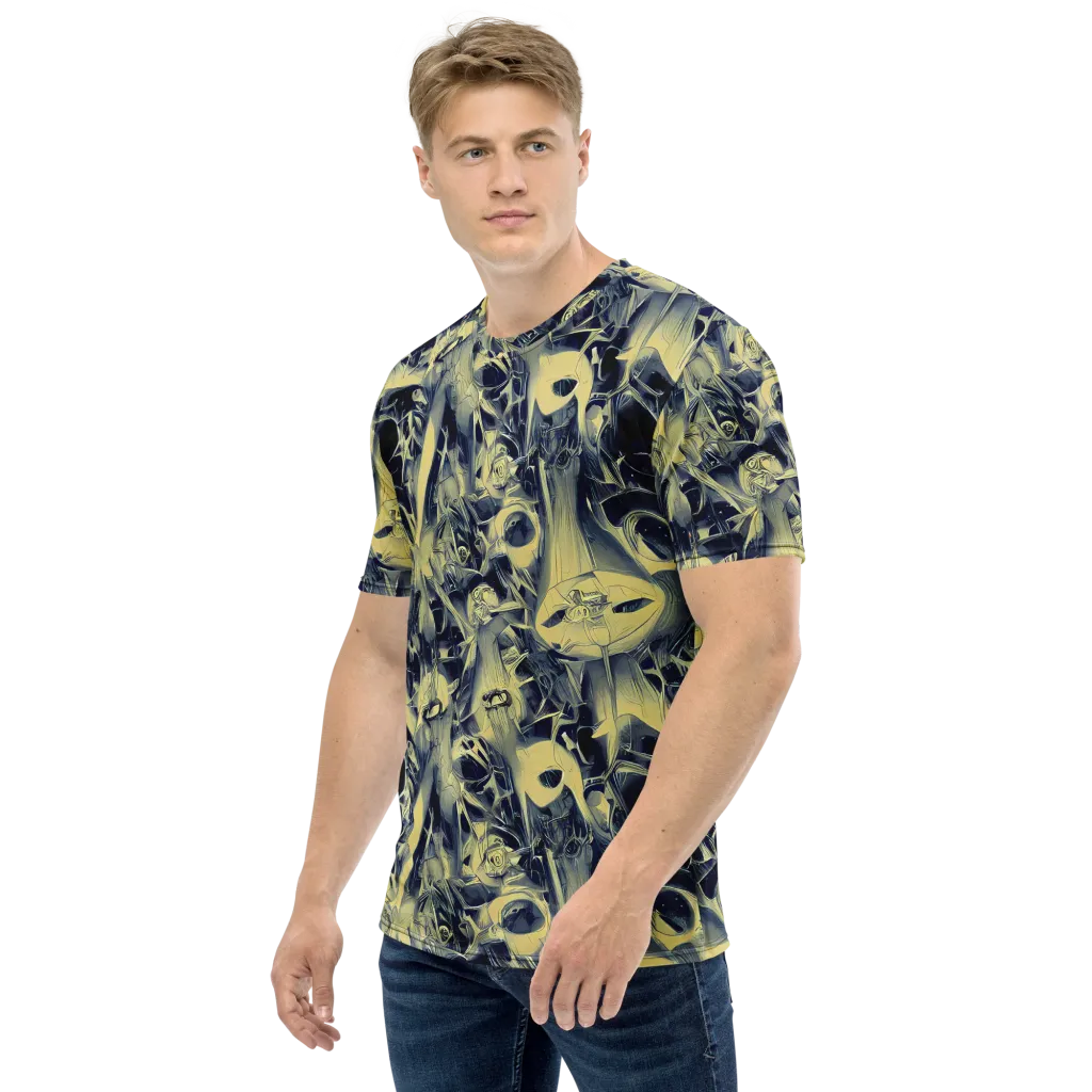 Lunar Distortion on Men's Crew Neck T-Shirt — Left