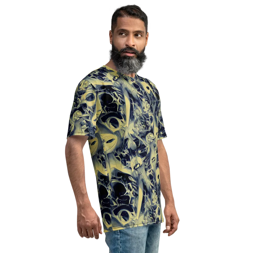 Lunar Distortion on Men's Crew Neck T-Shirt — Right