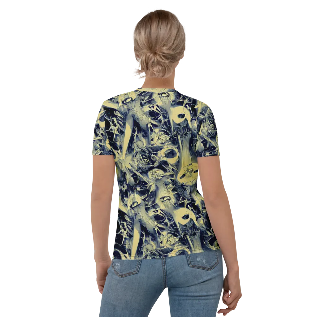 Lunar Distortion on Women's Crew Neck T-Shirt — Back