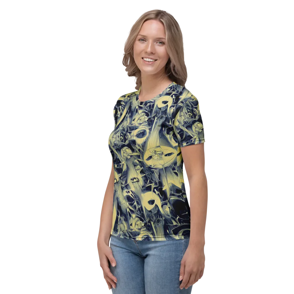 Lunar Distortion on Women's Crew Neck T-Shirt — Left