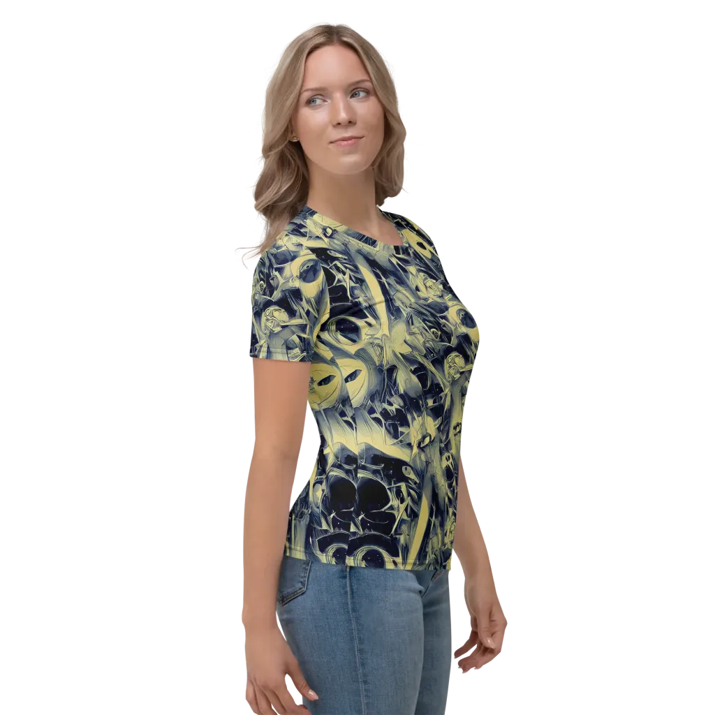 Lunar Distortion on Women's Crew Neck T-Shirt — Right