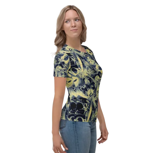 Lunar Distortion on a Women's Crew Neck T-Shirt