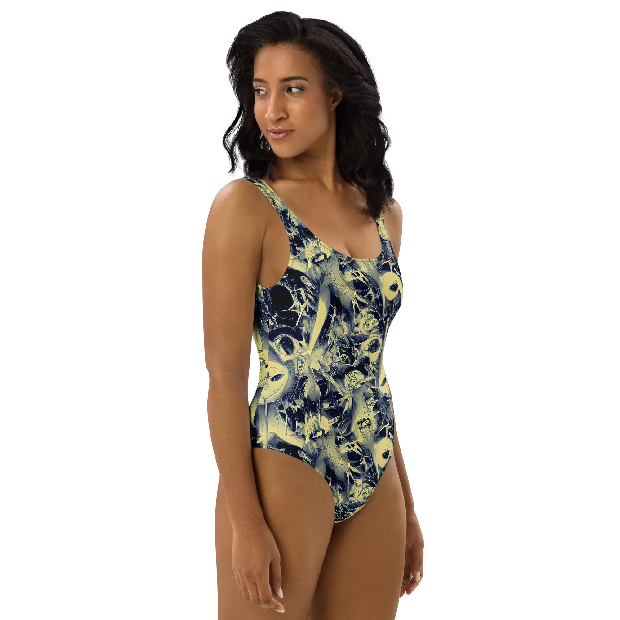 Lunar Distortion on One-Piece Swimsuit — Right