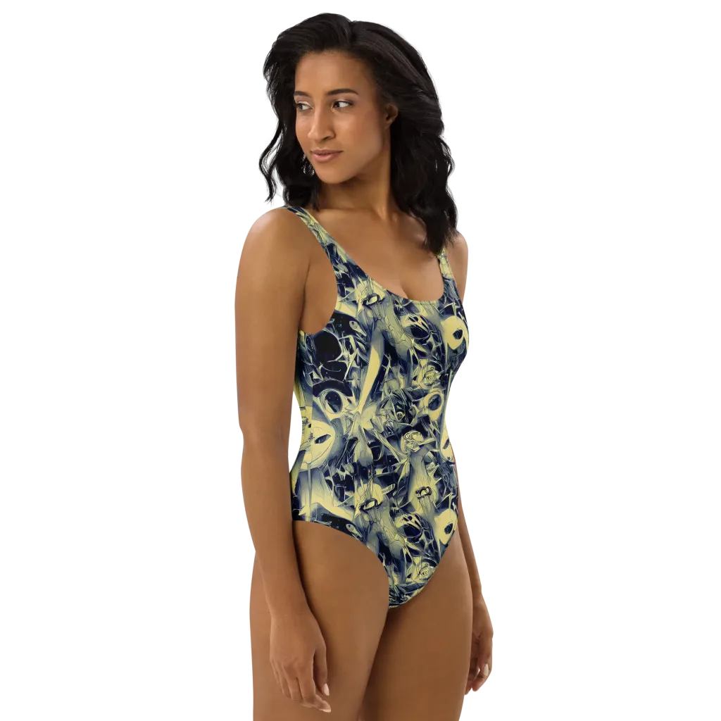 Lunar Distortion on One-Piece Swimsuit — Right