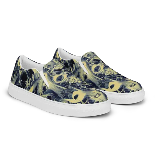 Lunar Distortion on a Women's Slip-On Canvas Shoes