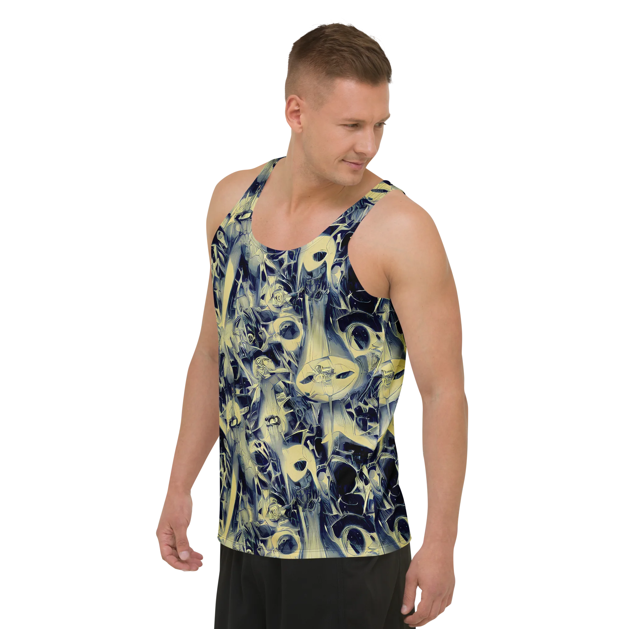 Lunar Distortion on Men's Tank Top — Left Front