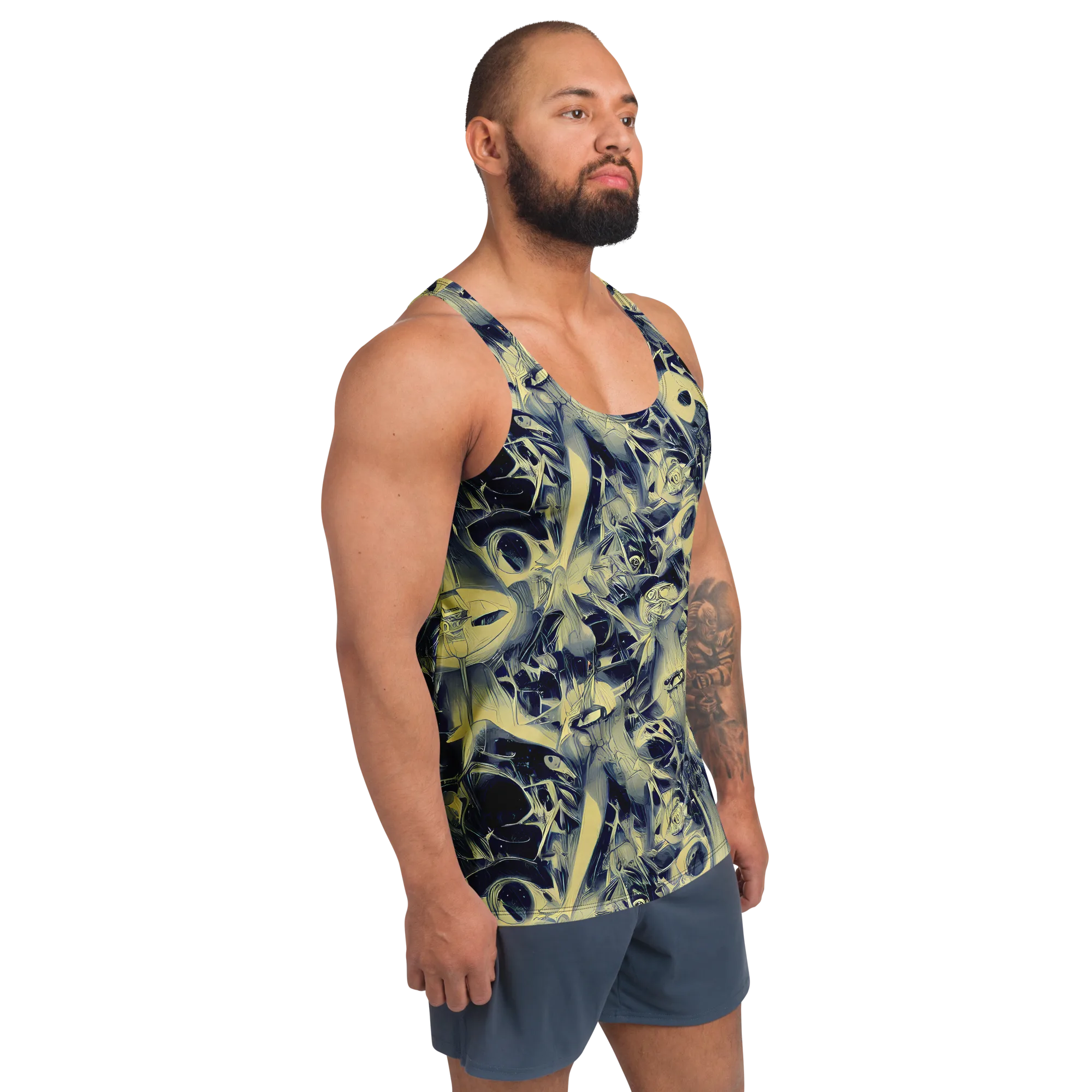 Lunar Distortion on Men's Tank Top — Right Front