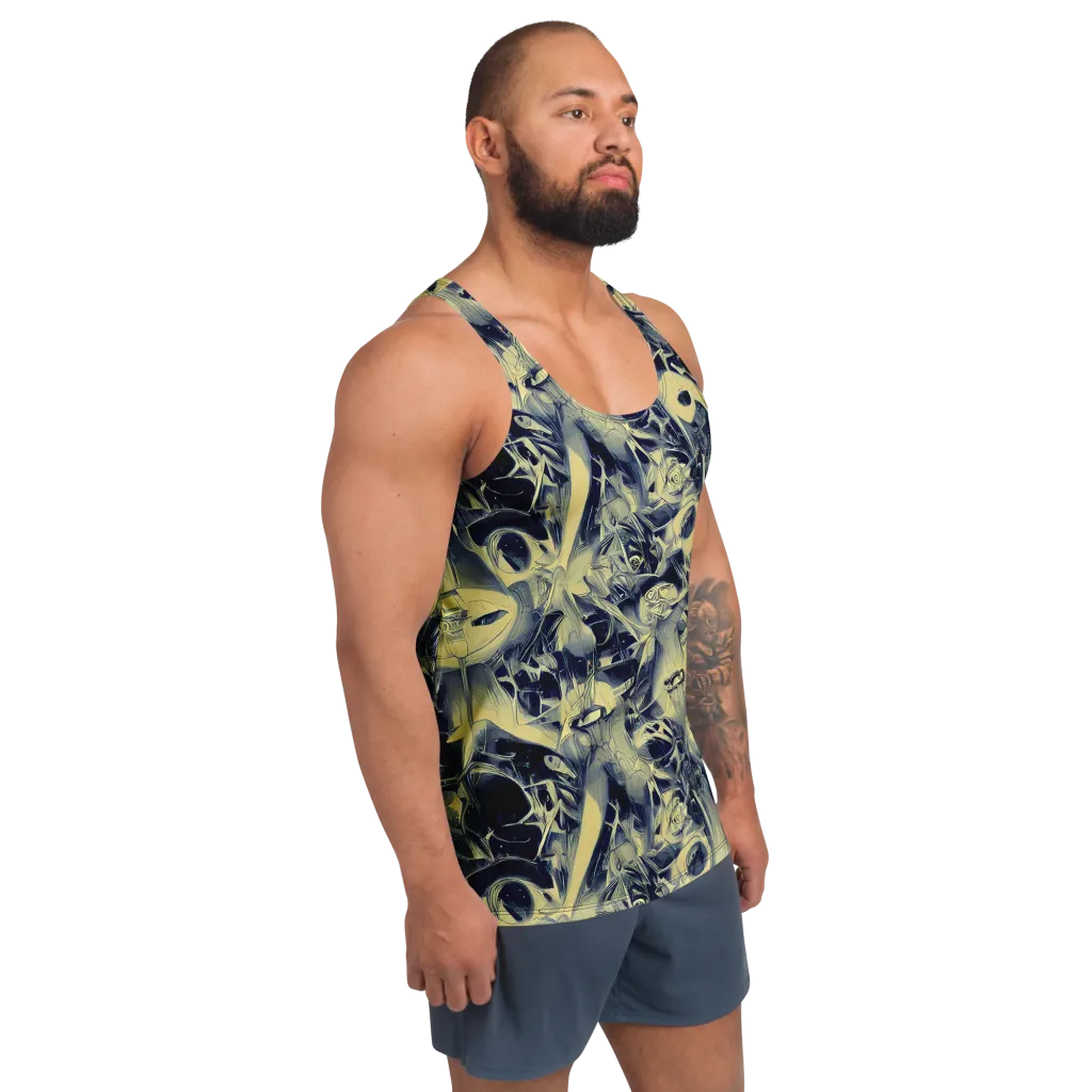 Lunar Distortion on Men's Tank Top — Right Front
