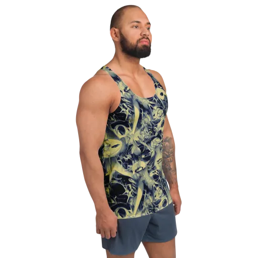 Lunar Distortion on a Men's Tank Top