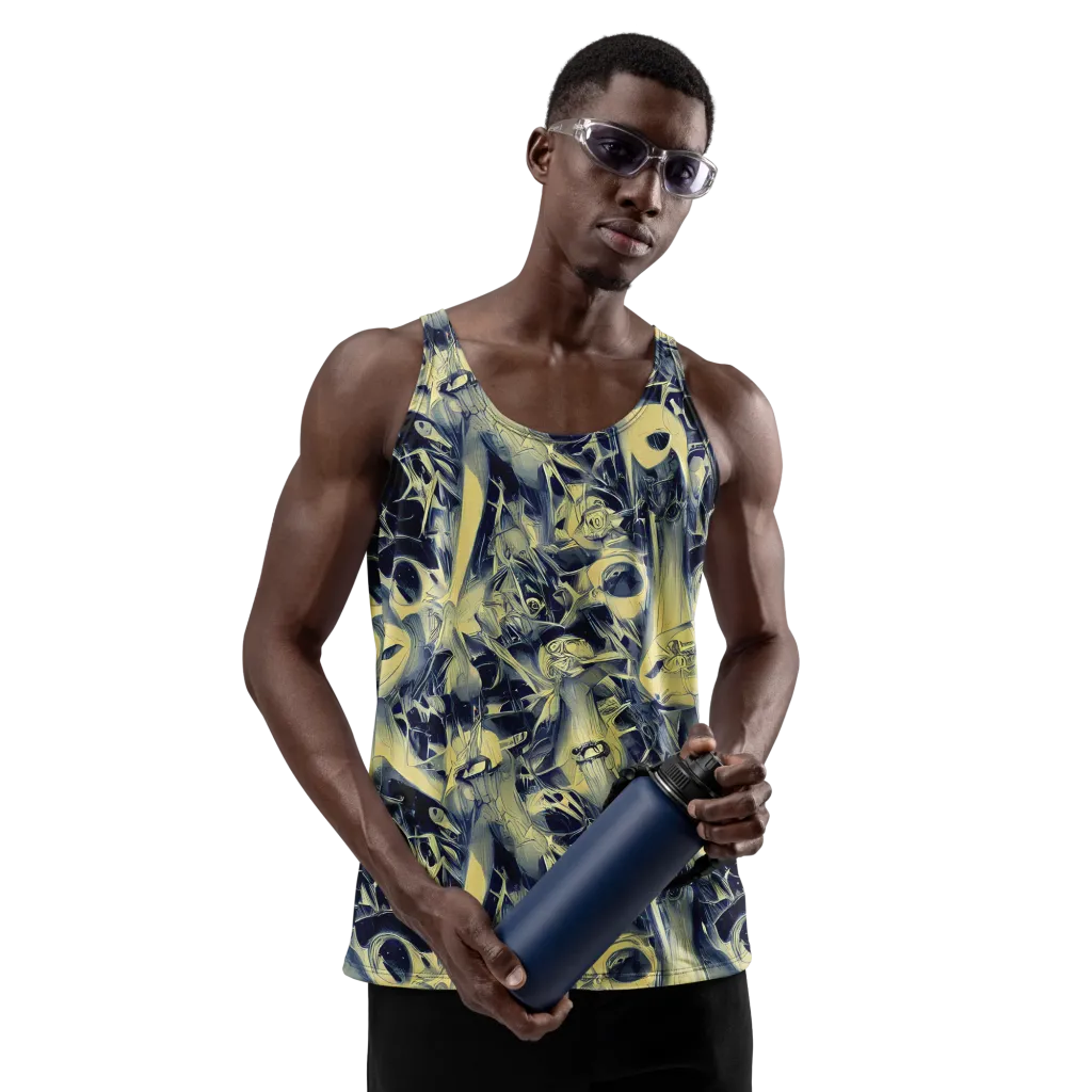 Lunar Distortion on Men's Tank Top — Front