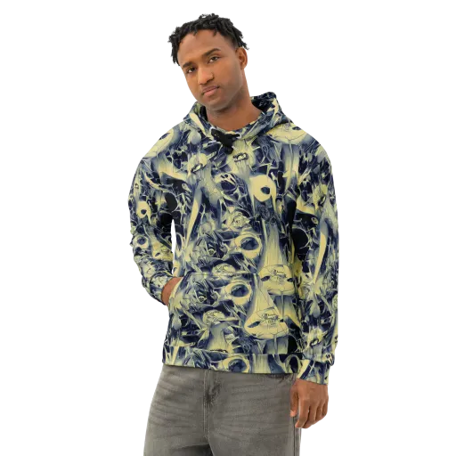 Lunar Distortion on a Cotton Hoodie