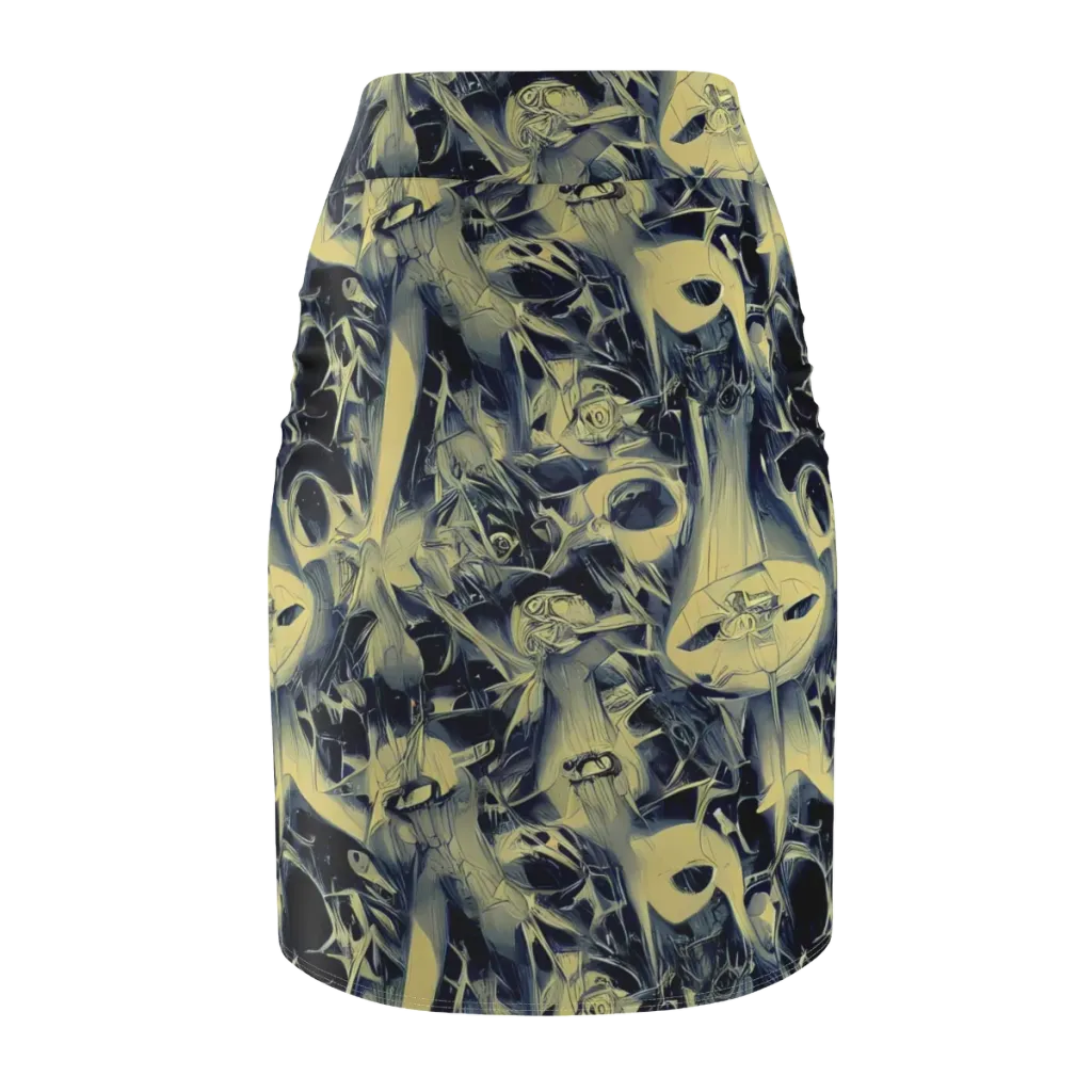 Lunar Distortion on Pencil Skirt — Back