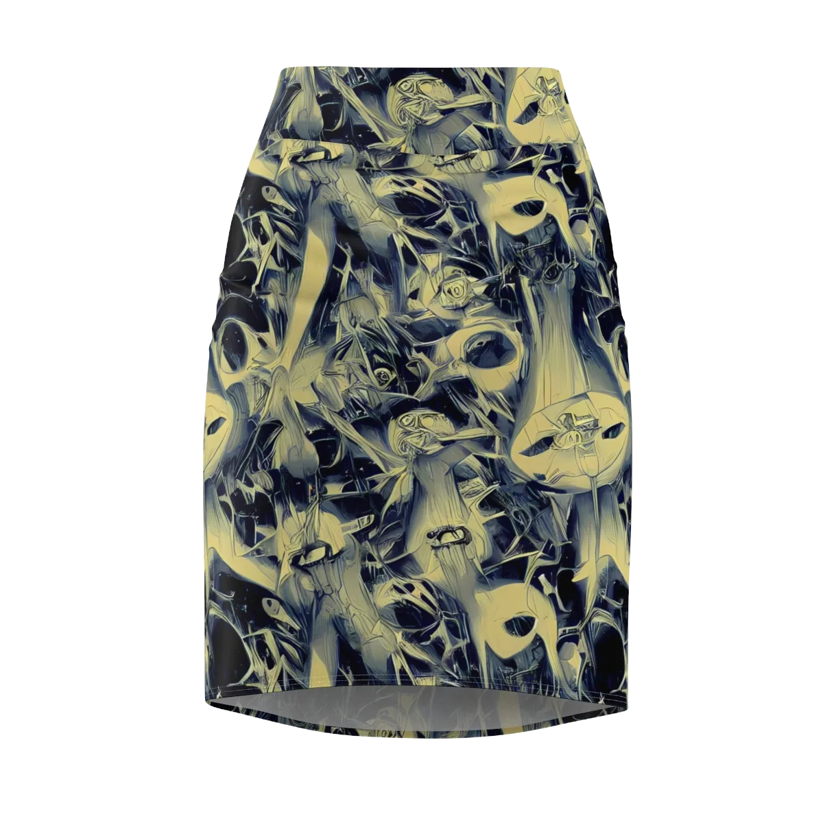 Lunar Distortion on Pencil Skirt — Front