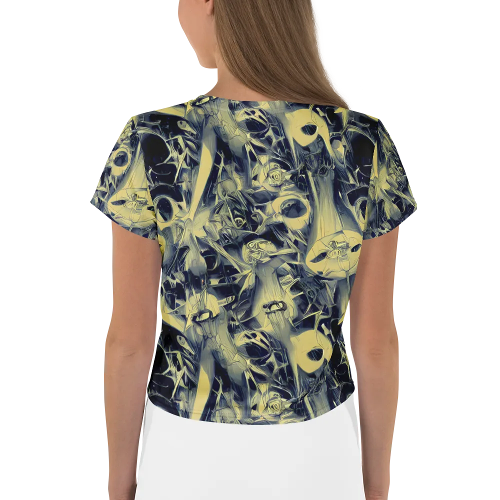 Lunar Distortion on Crop Tee — Back